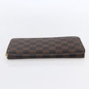 LOUIS VUITTON Damier Ebene Zippy Wallet Long Wallet N41661 LV Auth bs31251-6