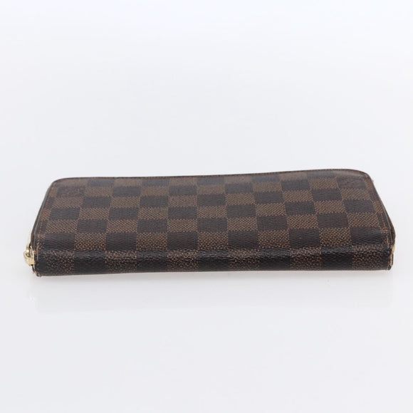 LOUIS VUITTON Damier Ebene Zippy Wallet Long Wallet N41661 LV Auth bs31251