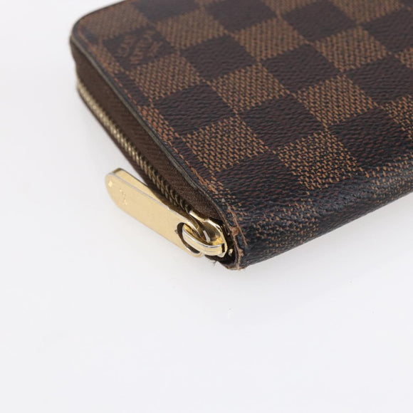 LOUIS VUITTON Damier Ebene Zippy Wallet Long Wallet N41661 LV Auth bs31251