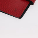 LOUIS VUITTON Taiga Agenda PM Day Planner Cover Red Akajou R2004E Auth bs31254-15