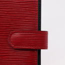LOUIS VUITTON Taiga Agenda PM Day Planner Cover Red Akajou R2004E Auth bs31254-18