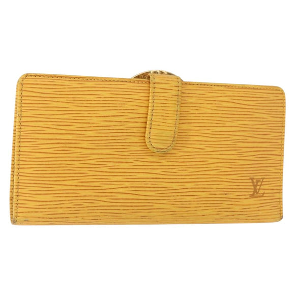 LOUIS VUITTON Epi Continental Viennois Long Wallet Yellow M63259 LV Auth bs31255