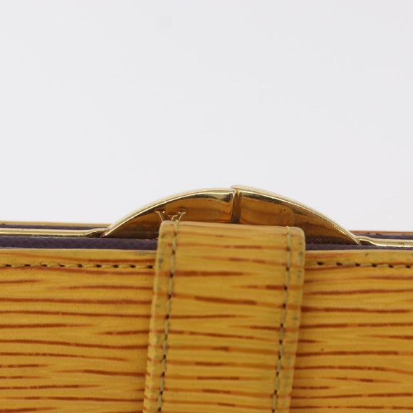 LOUIS VUITTON Epi Continental Viennois Long Wallet Yellow M63259 LV Auth bs31255
