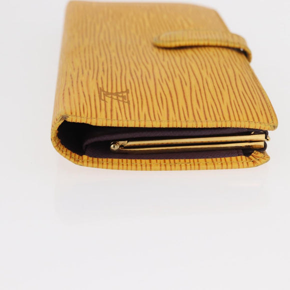 LOUIS VUITTON Epi Continental Viennois Long Wallet Yellow M63259 LV Auth bs31255