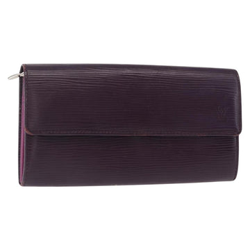 LOUIS VUITTON Epi Portefeiulle Sarah Wallet Purple Cassis M6374K LV Auth bs31256