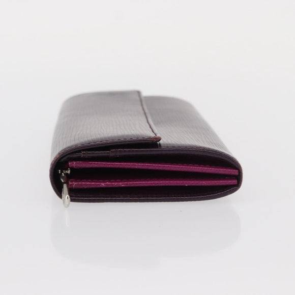 LOUIS VUITTON Epi Portefeiulle Sarah Wallet Purple Cassis M6374K LV Auth bs31256