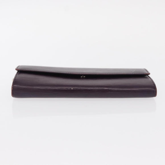 LOUIS VUITTON Epi Portefeiulle Sarah Wallet Purple Cassis M6374K LV Auth bs31256