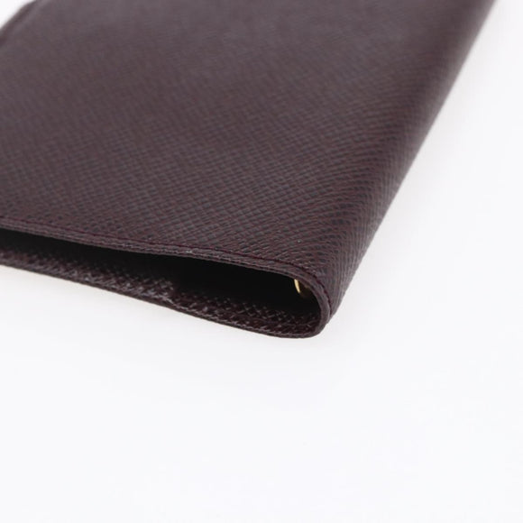 LOUIS VUITTON Taiga Leather Agenda MM Planner Cover Acajou R20416 Auth bs31257