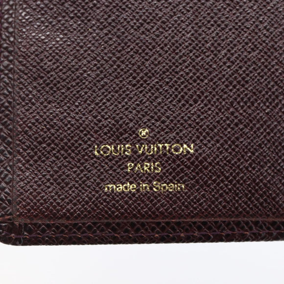 LOUIS VUITTON Taiga Leather Agenda MM Planner Cover Acajou R20416 Auth bs31257