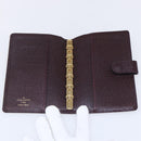 LOUIS VUITTON Taiga Agenda PM Day Planner Cover Acajou R20416 LV Auth bs31257-8