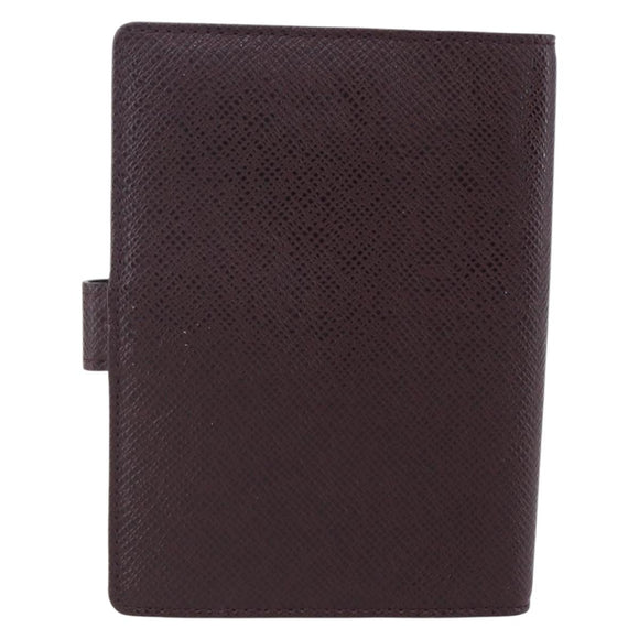 LOUIS VUITTON Taiga Leather Agenda MM Planner Cover Acajou R20416 Auth bs31257