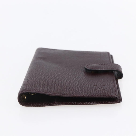 LOUIS VUITTON Taiga Leather Agenda MM Planner Cover Acajou R20416 Auth bs31257