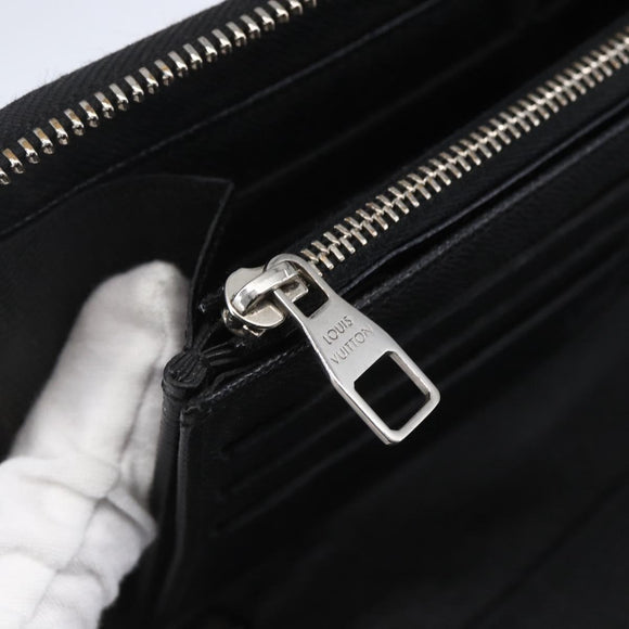 LOUIS VUITTON Damier Graphite Zippy Organizer Long Wallet N63077 LV Auth bs31258