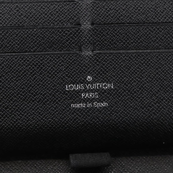 LOUIS VUITTON Damier Graphite Zippy Organizer Long Wallet N63077 LV Auth bs31258