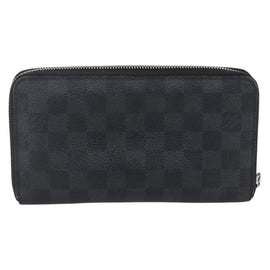 LOUIS VUITTON Damier Graphite Zippy Organizer Long Wallet N63077 LV Auth bs31258 - 0
