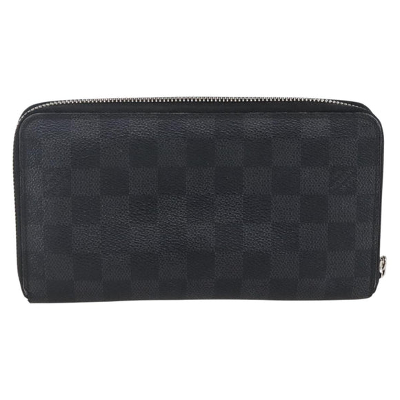 LOUIS VUITTON Damier Graphite Zippy Organizer Long Wallet N63077 LV Auth bs31258