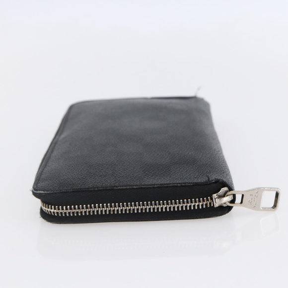 LOUIS VUITTON Damier Graphite Zippy Organizer Long Wallet N63077 LV Auth bs31258