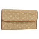 LOUIS VUITTON Monogram Mini Lin Porte Tresor Wallet Beige M92444 LV Auth bs31259-1