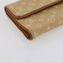 LOUIS VUITTON Monogram Mini Lin Porte Tresor Wallet Beige M92444 LV Auth bs31259-14