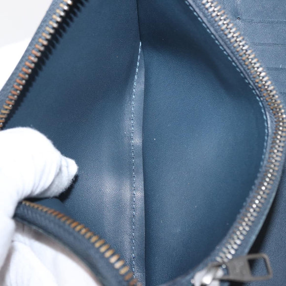 LOUIS VUITTON Damier Infini Zippy Wallet Vertical Black N63549 LV Auth bs31260