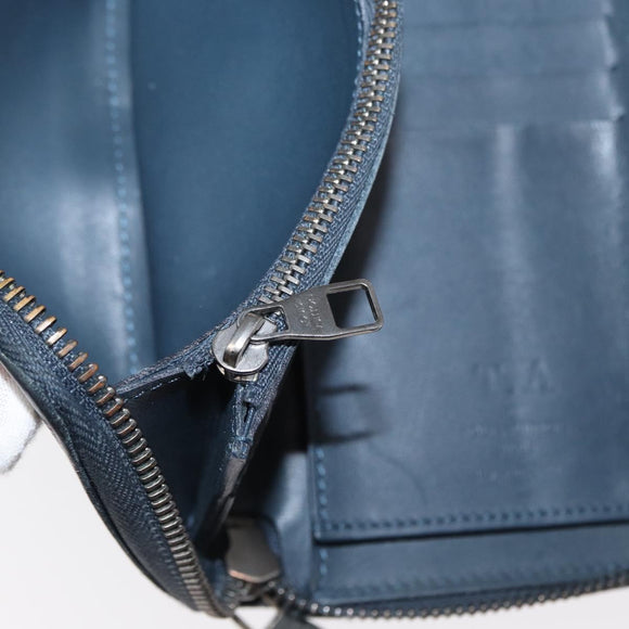 LOUIS VUITTON Damier Infini Zippy Wallet Vertical Black N63549 LV Auth bs31260