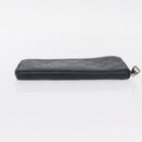 LOUIS VUITTON Damier Infini Zippy Wallet Vertical Black N63549 LV Auth bs31260-6