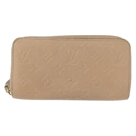 LOUIS VUITTON Monogram Empreinte Zippy Wallet Wallet Beige M61866 Auth bs31261 - 0