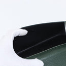 LOEWE Long Wallet Leather Green Auth bs31262-12