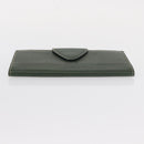 LOEWE Long Wallet Leather Green Auth bs31262-6