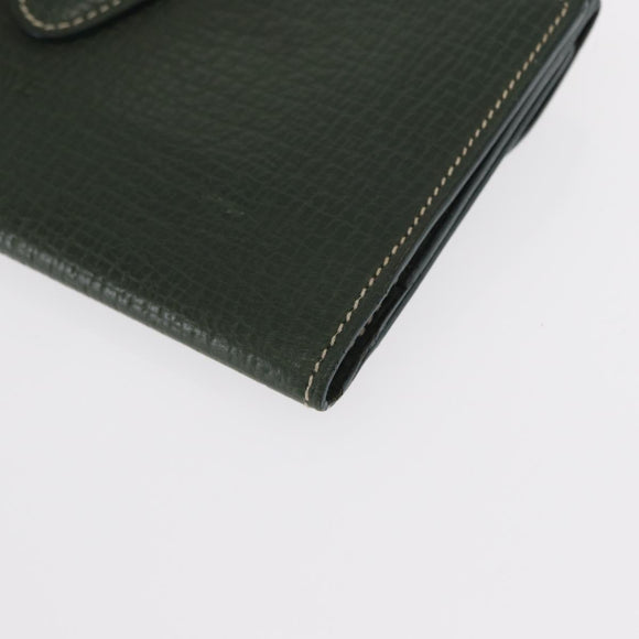 LOEWE Long Wallet Leather Green Auth bs31262