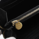 TIFFANY&Co. Long Wallet Leather Black Gold Auth bs31263-18