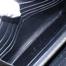 TIFFANY&Co. Long Wallet Leather Black Gold Auth bs31263-11