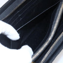 TIFFANY&Co. Long Wallet Leather Black Gold Auth bs31263-19