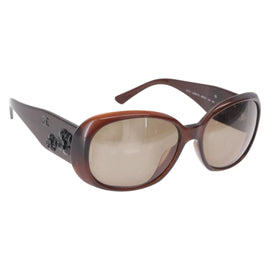 CHANEL Sunglasses plastic Brown CC Auth bs31264