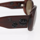 CHANEL Sunglasses plastic Brown CC Auth bs31264-7