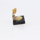 CHANEL Earring metal Black CC Auth bs31265-10