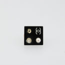 CHANEL Earring metal Black CC Auth bs31265-2