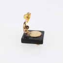 CHANEL Earring metal Black CC Auth bs31265-6