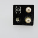 CHANEL Earring metal Black CC Auth bs31265-9