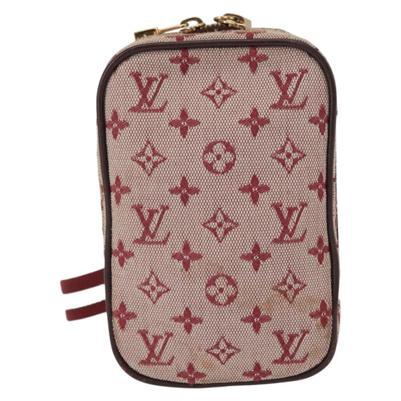 LOUIS VUITTON Monogram Mini Usu Digital Pouch Red M60001 LV Auth bs31267
