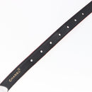 CHANEL Belt Leather 32.7"" Red Gold CC Auth bs31268-10