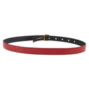 CHANEL Belt Leather 32.7"" Red Gold CC Auth bs31268-2