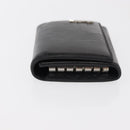 SAINT LAURENT Key Case Leather Black Silver Auth bs31269-5