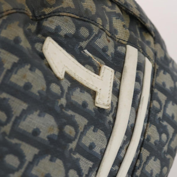 Christian Dior Trotter Canvas Backpack PVC Blue Silver Auth bs31270