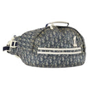 Christian Dior Trotter Canvas Backpack PVC Blue Silver Auth bs31270-1