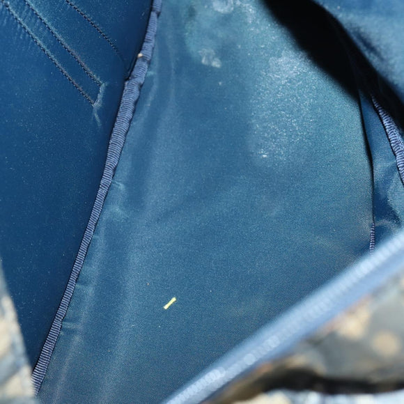 Christian Dior Trotter Canvas Backpack PVC Blue Silver Auth bs31270