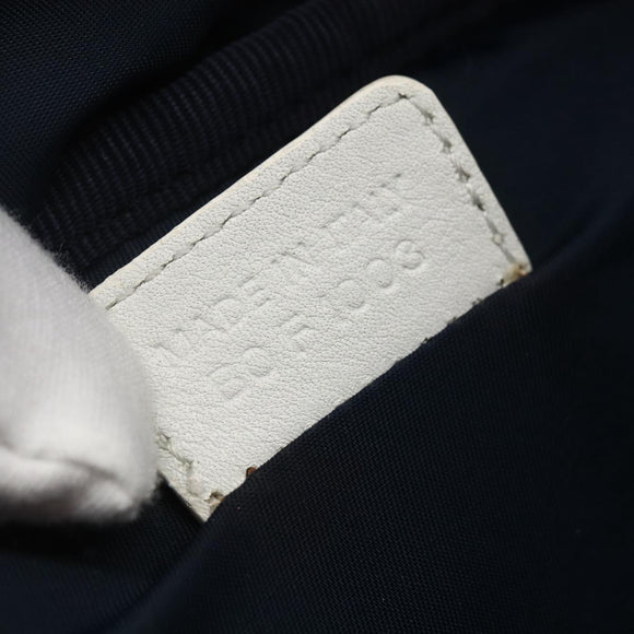 Christian Dior Trotter Canvas Backpack PVC Blue Silver Auth bs31270