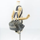 Christian Dior Trotter Canvas Backpack PVC Blue Silver Auth bs31270-24
