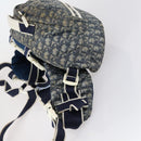 Christian Dior Trotter Canvas Backpack PVC Blue Silver Auth bs31270-4