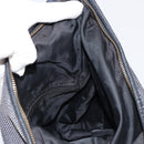 CELINE Shoulder Bag Canvas Leather Navy Gold Auth bs31271-18